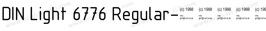 DIN Light 6776 Regular字体转换